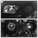 Audi A4 06-08 Projector Headlights DRL - Black Spyder Auto