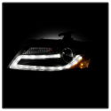Audi A4 09-12 Projector Headlights - Xenon/HID Model Only DRL LED - Black Spyder Auto