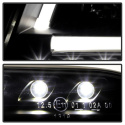 Audi A6 02-04 Projector Headlights - Halogen Model Only ( Not Compatible with Xenon/HID Model ) Light Tube DRL - Black Spyder Auto