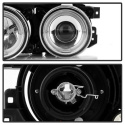 BMW E34 5-Series 89-94 / BMW E32 7-Series 88-92 Projector Headlights - WILL NOT FIT 750 - LED Halo - Chrome Spyder Auto