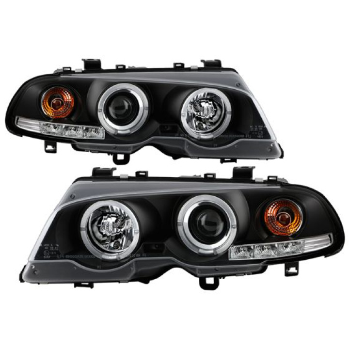 BMW E46 3-Series 00-03 2DR / M3 01-06 2DR 1PC Projector Headlights - LED Halo - LED ( Replaceable LEDs ) - Black Spyder Auto in the group Select car model / BMW / M3 3-series (E46) 01-05 / Styling at DDESIGN Scandinavia AB (PRO-YD-BMWE46-2D-HL-BK)