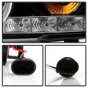 BMW E46 3-Series 00-03 2DR / M3 01-06 2DR 1PC Projector Headlights - LED Halo - LED ( Replaceable LEDs ) - Black Spyder Auto