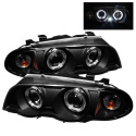 BMW E46 3-Series 99-01 4DR Projector Headlights 1PC - LED Halo - Amber Reflector - Black Spyder Auto