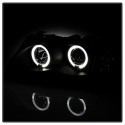 BMW E46 3-Series 02-05 4DR Projector Headlights 1PC - LED Halo - Black Spyder Auto