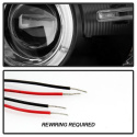 BMW E46 3-Series 04-06 2 DR Projector Headlight LED Halo - Black Spyder Auto