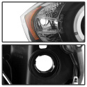 BMW E90 3-Series 06-08 4DR Projector Headlights - LED Halo - Amber Reflector - Replaceable Eyebrow Bulb - Black Spyder Auto