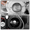 BMW E90 3-Series 06-08 4DR Projector Headlights - LED Halo - Amber Reflector - Replaceable Eyebrow Bulb - Chrome Spyder Auto