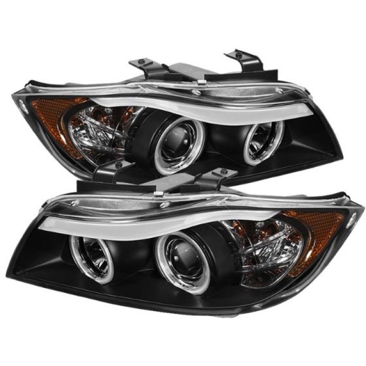 BMW E90 3-Series 06-08 4DR Projector Headlights - CCFL Halo -Replaceable Eyebrow Bulb - Black- Spyder Auto in the group Select car model / BMW / 3-series (E90-E91) 2005-2012 / Styling / Lights at DDESIGN Scandinavia AB (PRO-YD-BMWE9005-CCFL-BK)