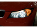 BMW E90 3-Series 06-08 4DR Projector Headlights - CCFL Halo -Replaceable Eyebrow Bulb - Black- Spyder Auto