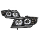 BMW E90 / E91 3-Series 09-12 Projector Headlights - LED Halo (Not Compatible With Halogen Model Not Compatible With HID Model Without AFS) - Black Spyder Auto