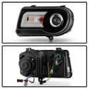 Chrysler 300C 05-10 Projector Headlights - LED DRL - Black - High/Low H7 (Included) Spyder Auto
