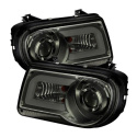 Chrysler 300C 05-10 Projector Headlights - LED DRL - Smoke - High/Low H7 (Included) Spyder Auto