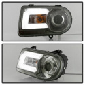 Chrysler 300C 05-10 Projector Headlights - LED DRL - Smoke - High/Low H7 (Included) Spyder Auto
