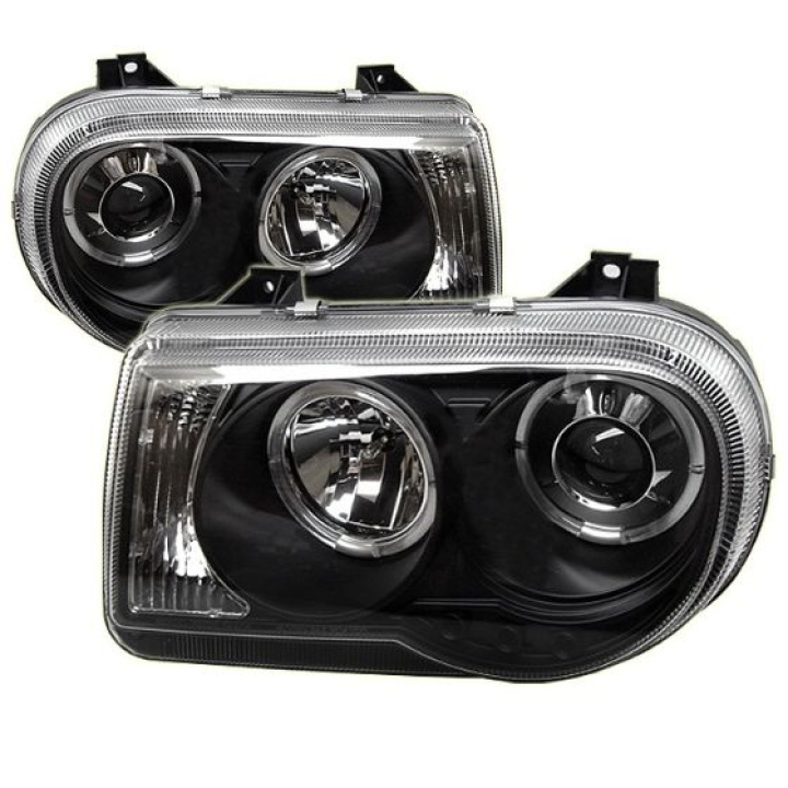 Chrysler 300C 05-10 Projector Headlights - LED Halo - LED ( Replaceable LEDs ) - Black - Spyder Auto in the group Select car model / Chrysler / 300C 05- / Styling at DDESIGN Scandinavia AB (PRO-YD-C300C-HL-BK)