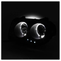 Chrysler 300C 05-10 Projector Headlights - LED Halo - LED ( Replaceable LEDs ) - Black - Spyder Auto