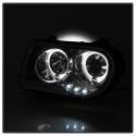 Chrysler 300C 05-10 Projector Headlights - LED Halo - LED ( Replaceable LEDs ) - Chrome - Spyder Auto
