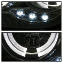 Chrysler 300C 05-10 Projector Headlights - LED Halo - LED ( Replaceable LEDs ) - Chrome - Spyder Auto