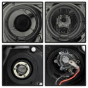 Chrysler 300C 05-10 Projector Headlights - LED Halo - LED ( Replaceable LEDs ) - Smoke - Spyder Auto