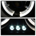 Chrysler 300 05-08 Projector Headlights - LED Halo - LED ( Replaceable LEDs ) - Black - Spyder Auto