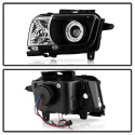 Chevy Camaro 10-13 Projector Headlights Dual Halo - LED Halo - Black - High/Low H7 (Included) Spyder Auto