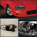 Chevy Camaro 98-02 Projector Headlights - LED Halo - LED ( Replaceable LEDs ) - Smoke - High 9005 (Not Included) - Low H1 (Included) Spyder Auto