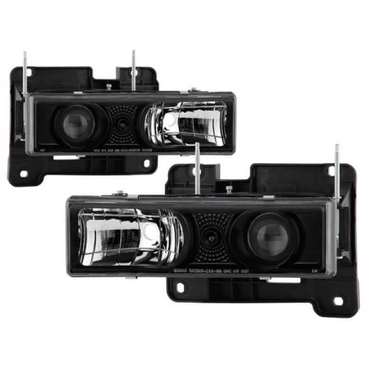 Chevy C/K Series 1500/2500/3500 88-99 Projector Headlights - Black - High 9005 (Not Included Spyder Auto in the group Select car model / Chevrolet / Tahoe / Styling at DDESIGN Scandinavia AB (PRO-YD-CCK88-BK)