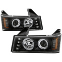 Chevy Colorado 04-12 / GMC Canyon 04-12 Projector Headlights LED Halo - Black - High 9005 (Not Included) - Low H1 (Included) Spyder Auto