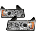 Chevy Colorado 04-12 / GMC Canyon 04-12 Projector Headlights LED Halo - Chrome - High 9005 (Not Included) - Low H1 (Included) Spyder Auto