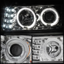 Chevy Colorado 04-12 / GMC Canyon 04-12 Projector Headlights LED Halo - Chrome - High 9005 (Not Included) - Low H1 (Included) Spyder Auto