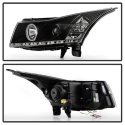 Chevy Cruze 11-14 Projector Headlights - LED Halo -DRL - Black Spyder Auto
