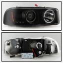 GMC Sierra 1500/2500/3500 99-06 CCFL Halo - LED ( Replaceable LEDs ) - Black Smoke - High 9005 (Not Included) - Low 9006 (Included) Spyder Auto