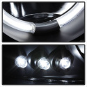 GMC Sierra 1500/2500/3500 99-06 CCFL Halo - LED ( Replaceable LEDs ) - Black Smoke - High 9005 (Not Included) - Low 9006 (Included) Spyder Auto