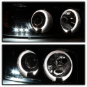 GMC Sierra 1500/2500/3500 99-06 LED Halo - LED ( Replaceable LEDs ) - Black Smoke - High 9005 (Not Included) - Low 9006 (Included) Spyder Auto