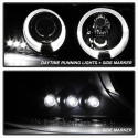 GMC Sierra 1500/2500/3500 99-06 LED Halo - LED ( Replaceable LEDs ) - Black Smoke - High 9005 (Not Included) - Low 9006 (Included) Spyder Auto