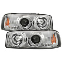 GMC Sierra 1500/2500/3500 99-06 LED Halo - LED ( Replaceable LEDs ) - Chrome - High 9005 (Not Included) - Low 9006 (Included) Spyder Auto