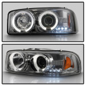 GMC Sierra 1500/2500/3500 99-06 LED Halo - LED ( Replaceable LEDs ) - Smoke - High 9005 (Not Included) - Low 9006 (Included) Spyder Auto