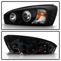 Chevy Malibu 04-07 Projector Headlights - LED Halo - LED ( Replaceable LEDs ) - Black Spyder Auto