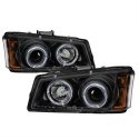 Chevy Silverado 1500/2500/3500 03-06 / Silverado / Avalanche LED Halo - LED ( Replaceable LEDs ) - Amber Reflector - Black - Hig Spyder Auto