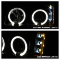 Chevy Silverado 1500/2500/3500 03-06 / Silverado / Avalanche LED Halo - LED ( Replaceable LEDs ) - Black Smoke Spyder Auto