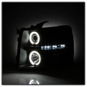 Chevy Silverado 1500/2500/3500 07-13 Projector Headlights - CCFL Halo - LED ( Replaceable LEDs ) - Black Spyder Auto