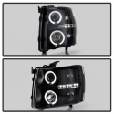 Chevy Silverado 1500/2500/3500 07-13 Projector Headlights - LED Halo - LED ( Replaceable LEDs ) - Black Spyder Auto