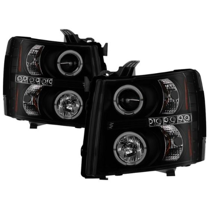 Chevy Silverado 1500/2500/3500 07-13 Projector Headlights - LED Halo - LED ( Replaceable LEDs ) - Black Smoke Spyder Auto in the group Select car model / Chevrolet / Other models & Engines at DDESIGN Scandinavia AB (PRO-YD-CS07-HL-BSM)
