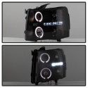 Chevy Silverado 1500/2500/3500 07-13 Projector Headlights - LED Halo - LED ( Replaceable LEDs ) - Black Smoke Spyder Auto