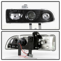 Chevy S10 98-04 / Chevy Blazer 98-05 Projector Headlights - LED Halo - Black - High 9005 (Not Included) - Low H1 (Included) Spyder Auto