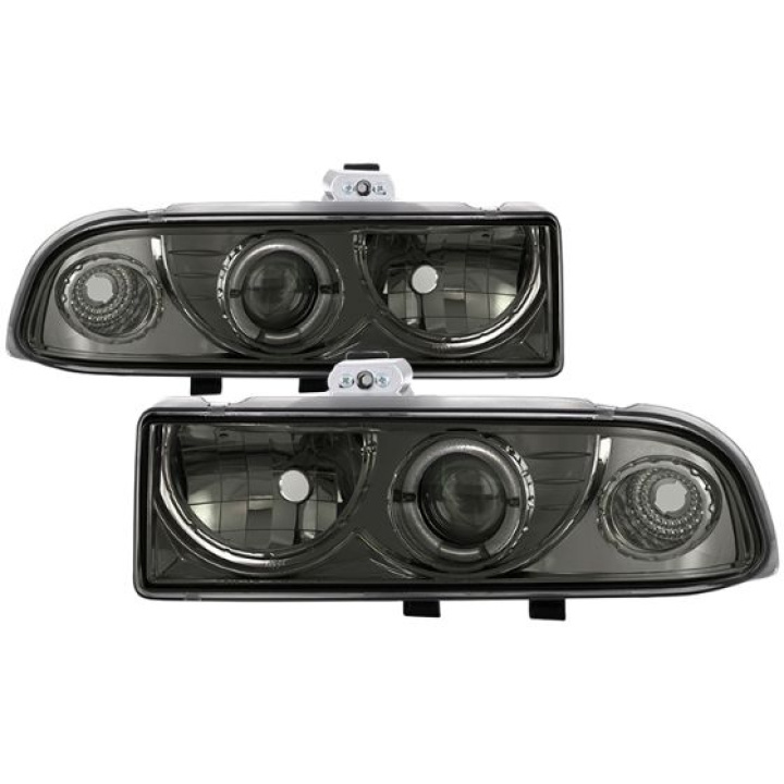 Chevy S10 98-04 / Chevy Blazer 98-05 Projector Headlights - LED Halo - Smoke - High 9005 (Not Included) - Low H1 (Included) Spyder Auto in the group Select car model / Chevrolet / S10 / Styling at DDESIGN Scandinavia AB (PRO-YD-CS1098-SMC)
