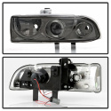 Chevy S10 98-04 / Chevy Blazer 98-05 Projector Headlights - LED Halo - Smoke - High 9005 (Not Included) - Low H1 (Included) Spyder Auto