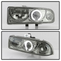 Chevy S10 98-04 / Chevy Blazer 98-05 Projector Headlights - LED Halo - Smoke - High 9005 (Not Included) - Low H1 (Included) Spyder Auto