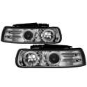 Chevy Silverado 1500/2500 99-02LED Halo - LED ( Replaceable LEDs ) - Chrome - High 9005 (Not Included) - Low H1 (Included) Spyder Auto