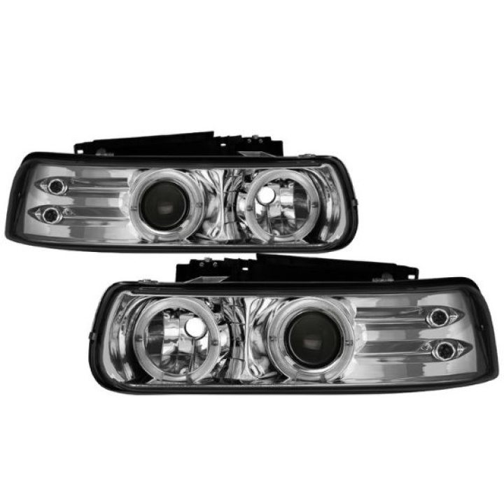Chevy Silverado 1500/2500 99-02LED Halo - LED ( Replaceable LEDs ) - Chrome - High 9005 (Not Included) - Low H1 (Included) Spyder Auto in the group Select car model / Chevrolet / Tahoe / Styling at DDESIGN Scandinavia AB (PRO-YD-CS99-HL-C)