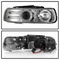 Chevy Silverado 1500/2500 99-02LED Halo - LED ( Replaceable LEDs ) - Chrome - High 9005 (Not Included) - Low H1 (Included) Spyder Auto